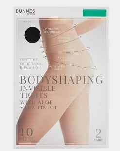 Online Dunnes Stores 10 Denier Sheer Bodyshaper Tights - Pack of 2