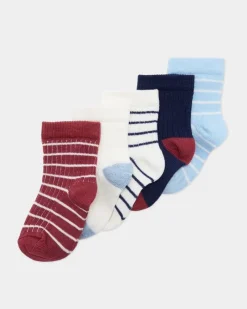New Dunnes Stores Baby Boys Design Socks - Pack Of 5