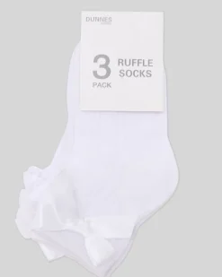 Clearance Dunnes Stores Baby Cotton Lace Socks - Pack Of 3