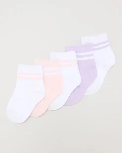 Fashion Dunnes Stores Baby Girl Sports Socks - Pack Of 5