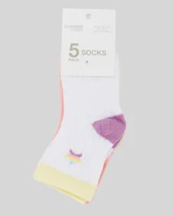 Hot Dunnes Stores Baby Girls Design Socks - Pack Of 5