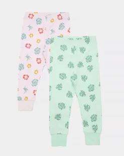 New Dunnes Stores Baby Girls Pyjamas - Pack Of 2 (6 Months-4 Years)