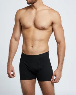 Sale Dunnes Stores Black Cotton Rich Keyhole Trunks - Pack Of 3