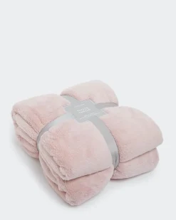 Outlet Dunnes Stores Blush Fleece Throw
