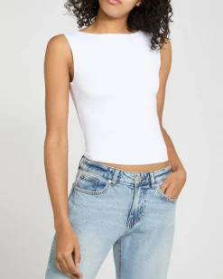 New Dunnes Stores Boat Neck Polyamide Fitted Stretch Vest