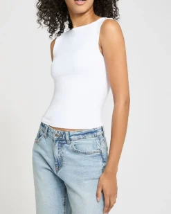 New Dunnes Stores Boat Neck Polyamide Fitted Stretch Vest