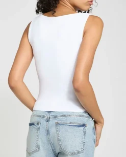 New Dunnes Stores Boat Neck Polyamide Fitted Stretch Vest