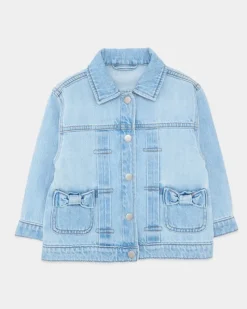 New Dunnes Stores Bow Denim Jacket (6 Months-5 Years)