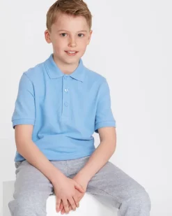 New Dunnes Stores Boys Stain Release Short-Sleeved Slim Polo Shirts - Pack Of 2