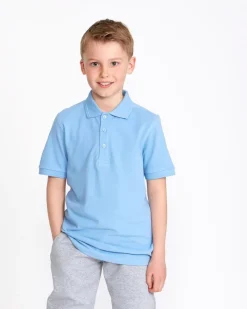 New Dunnes Stores Boys Stain Release Short-Sleeved Slim Polo Shirts - Pack Of 2