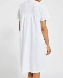 Outlet Dunnes Stores Broidery Short Sleeve Nightdress