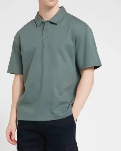Discount Dunnes Stores Camp Collar Texture Polo Top