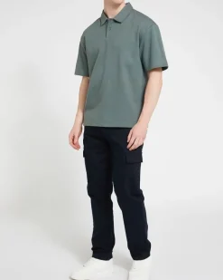Discount Dunnes Stores Camp Collar Texture Polo Top