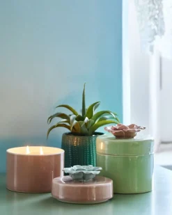 Discount Dunnes Stores Carolyn Donnelly Eclectic Large Ceramic Flower Candle