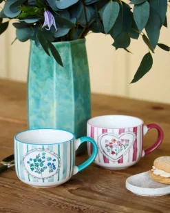 Clearance Dunnes Stores Carolyn Donnelly Eclectic Floral Stripe Mug