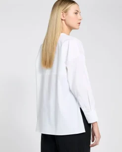 Sale Dunnes Stores Carolyn Donnelly The Edit White Cotton V-Neck Shirt