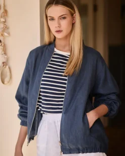 Outlet Dunnes Stores Carolyn Donnelly The Edit Linen Bomber Jacket