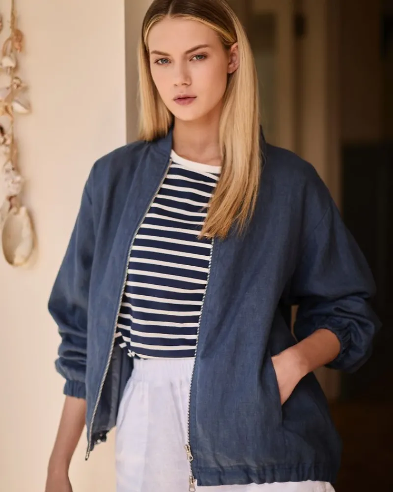 Outlet Dunnes Stores Carolyn Donnelly The Edit Linen Bomber Jacket