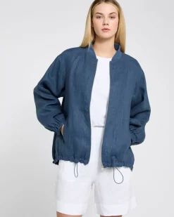 Outlet Dunnes Stores Carolyn Donnelly The Edit Linen Bomber Jacket