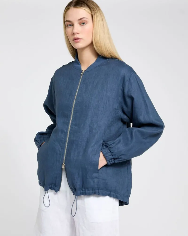 Outlet Dunnes Stores Carolyn Donnelly The Edit Linen Bomber Jacket