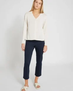 Outlet Dunnes Stores Carolyn Donnelly The Edit Fine Garter Knit Stone Cardigan