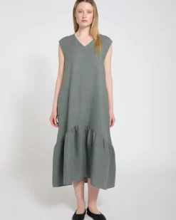 Clearance Dunnes Stores Carolyn Donnelly The Edit Flounce Hem Linen Dress