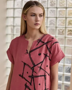 Hot Dunnes Stores Carolyn Donnelly The Edit Square Print Linen Dress