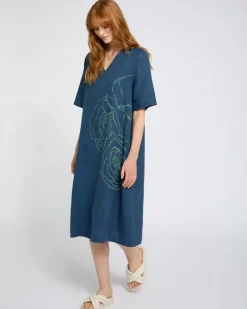 Outlet Dunnes Stores Carolyn Donnelly The Edit Placement Print Linen Dress