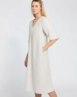 New Dunnes Stores Carolyn Donnelly The Edit V-Neck Linen Dress