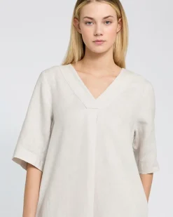 New Dunnes Stores Carolyn Donnelly The Edit V-Neck Linen Dress