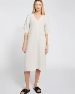 New Dunnes Stores Carolyn Donnelly The Edit V-Neck Linen Dress