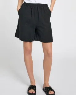 Online Dunnes Stores Carolyn Donnelly The Edit Black Linen Shorts