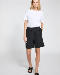 Online Dunnes Stores Carolyn Donnelly The Edit Black Linen Shorts