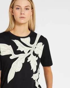 Discount Dunnes Stores Carolyn Donnelly The Edit Leaf Print T-Shirt