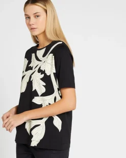 Discount Dunnes Stores Carolyn Donnelly The Edit Leaf Print T-Shirt