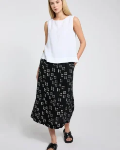Sale Dunnes Stores Carolyn Donnelly The Edit Print Linen Skirt
