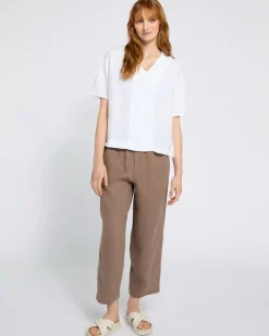 Sale Dunnes Stores Carolyn Donnelly The Edit V-Neck White Linen Top