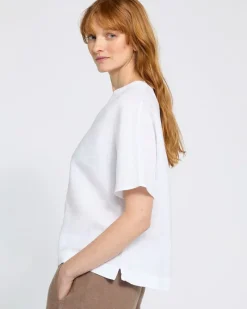 Sale Dunnes Stores Carolyn Donnelly The Edit V-Neck White Linen Top