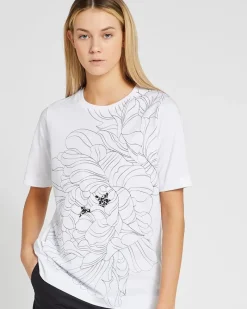Outlet Dunnes Stores Carolyn Donnelly The Edit Floral Peony Print T-Shirt