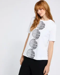 Clearance Dunnes Stores Carolyn Donnelly The Edit Circle Placement Print T-Shirt