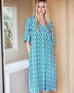 Sale Dunnes Stores Carolyn Donnelly The Edit Geometric Print Kaftan Dress