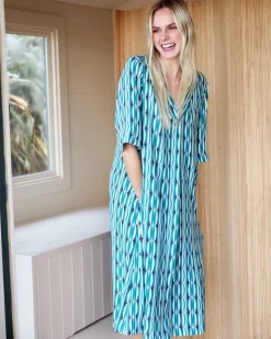 Sale Dunnes Stores Carolyn Donnelly The Edit Geometric Print Kaftan Dress