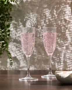 Fashion Dunnes Stores Clear Hammered Champagne Glass