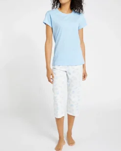 Sale Dunnes Stores Cotton Cropped Pyjama Set