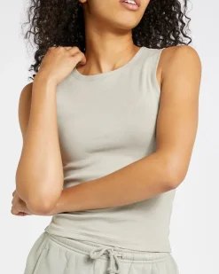 Clearance Dunnes Stores Cotton Elastane Cropped Tank Top