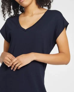 Hot Dunnes Stores Cotton Modal V-Neck T-Shirt