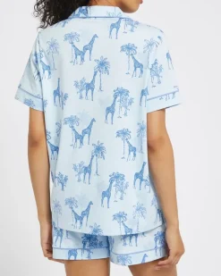 Fashion Dunnes Stores Cotton Revere Shorts Pyjama Set