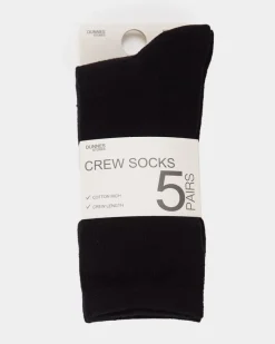 Clearance Dunnes Stores Cotton Rich Crew Socks - Pack Of 5