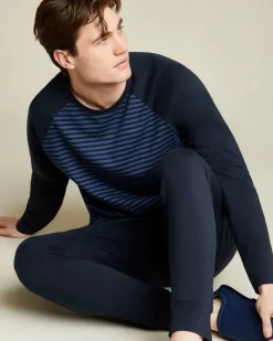 New Dunnes Stores Cotton-Rich Long-Sleeved Lounge Pyjama Set