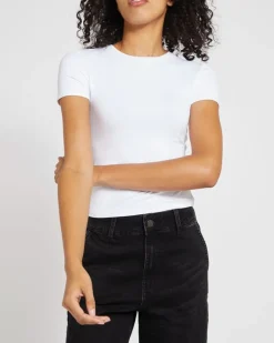 Discount Dunnes Stores Crop Fitted Polyamide Stretch Top